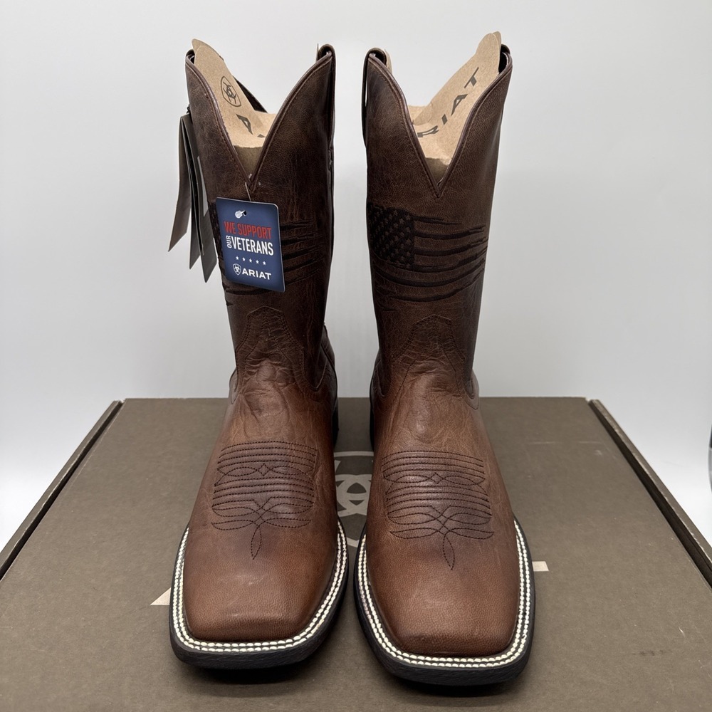 Ariat Circuit Patriot Cowboy Boots Mens Brown Leather 10029699 Size 11 D New